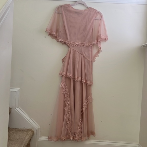 4, BCBG Maxazria, Embroidered and Layered Tulle, Open Side, Dress - Picture 4 of 6